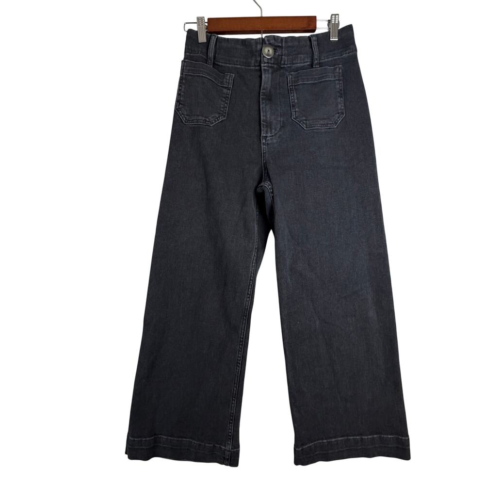Pilcro Women's Wide Leg Jeans in Charcoal Gray - Picture 3 of 8
